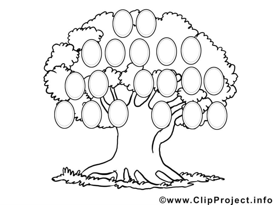 30 шаблонов генеалогического дерева для заполнения #3