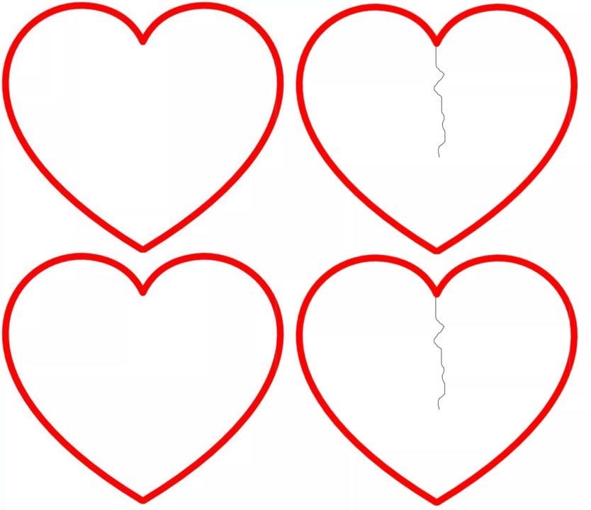 110 шаблонов сердечек для вырезания #2