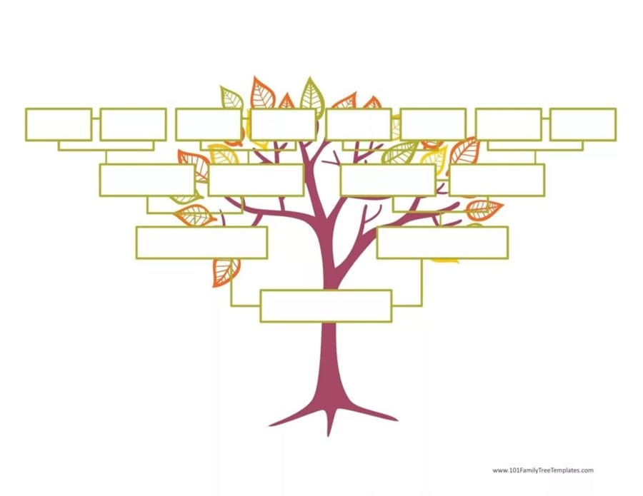30 шаблонов генеалогического дерева для заполнения #2
