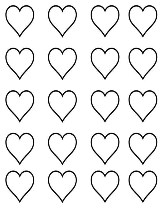 110 шаблонов сердечек для вырезания #9
