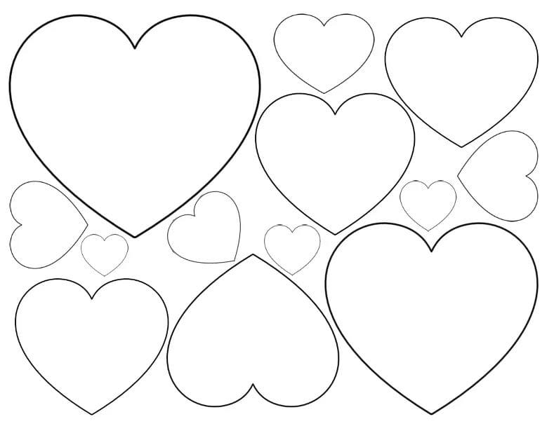 110 шаблонов сердечек для вырезания #15