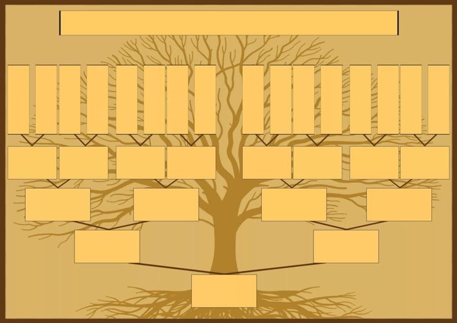 30 шаблонов генеалогического дерева для заполнения #28