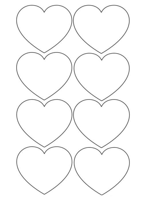 110 шаблонов сердечек для вырезания #104