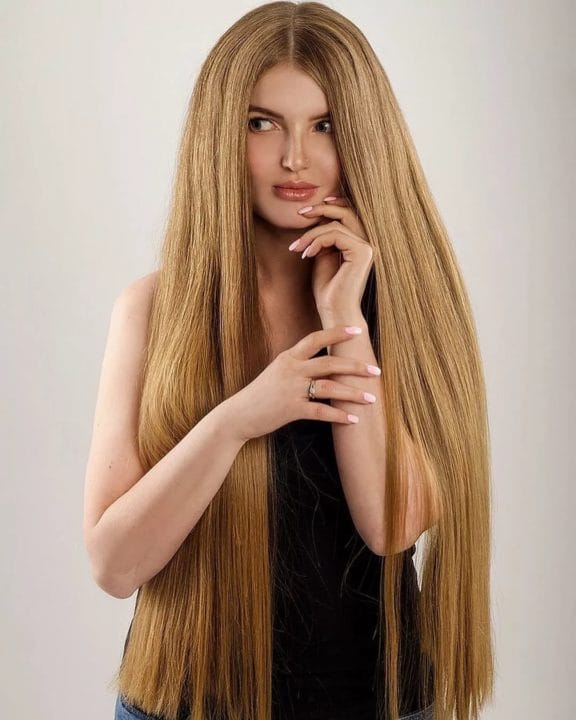 Девушки с длинными волосами (110 фото) #69