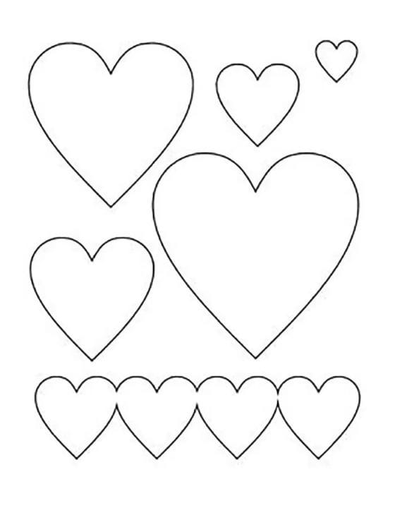 110 шаблонов сердечек для вырезания #96