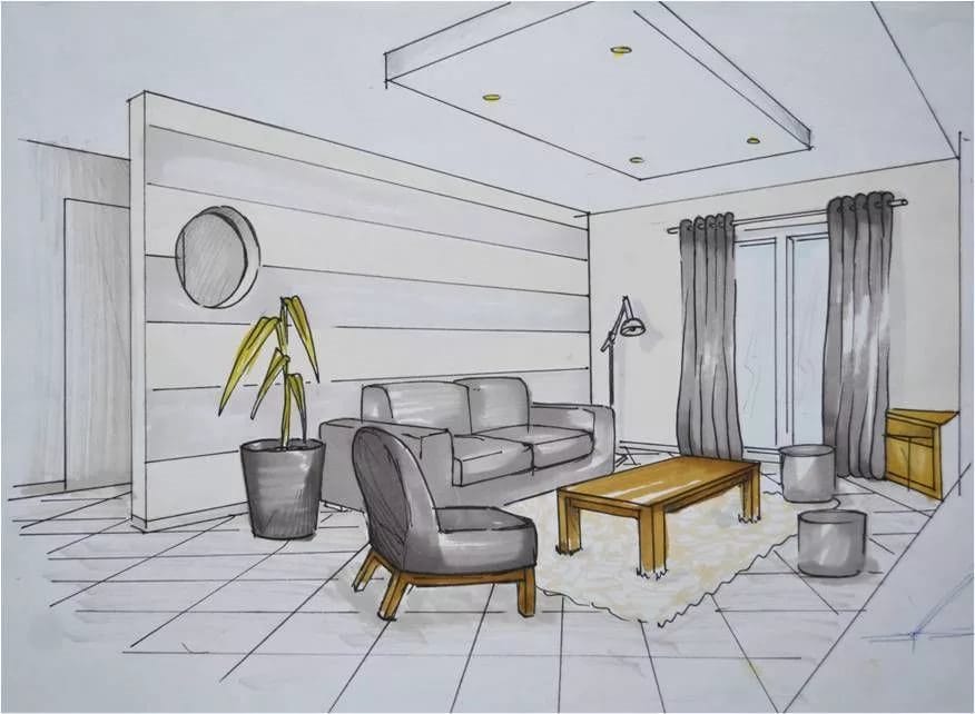 Интерьеры комнаты: 110 рисунков #22