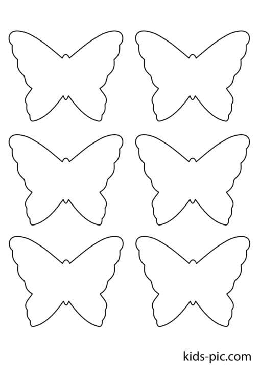 112 трафаретов бабочек для вырезания из бумаги #82