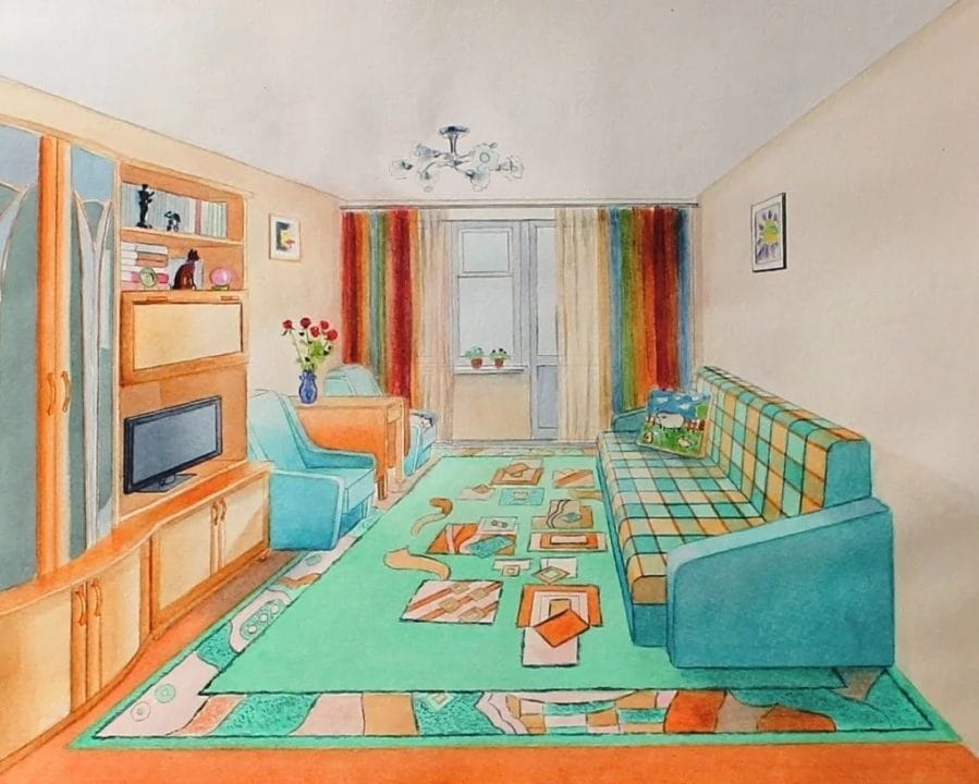 Интерьеры комнаты: 110 рисунков #78