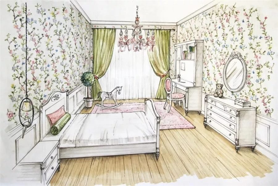 Интерьеры комнаты: 110 рисунков #57