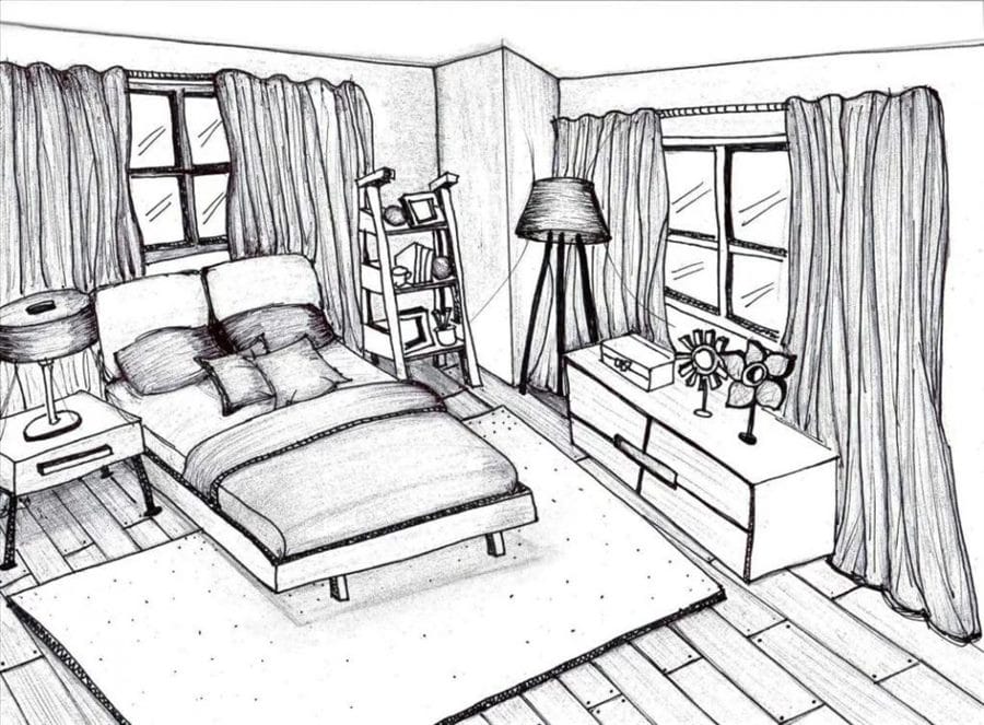 Интерьеры комнаты: 110 рисунков #55
