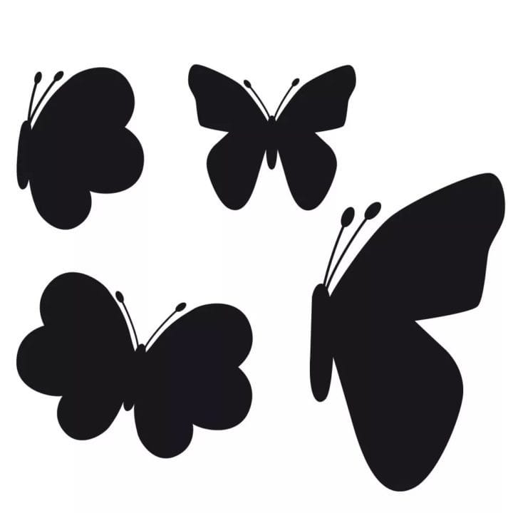 112 трафаретов бабочек для вырезания из бумаги #30