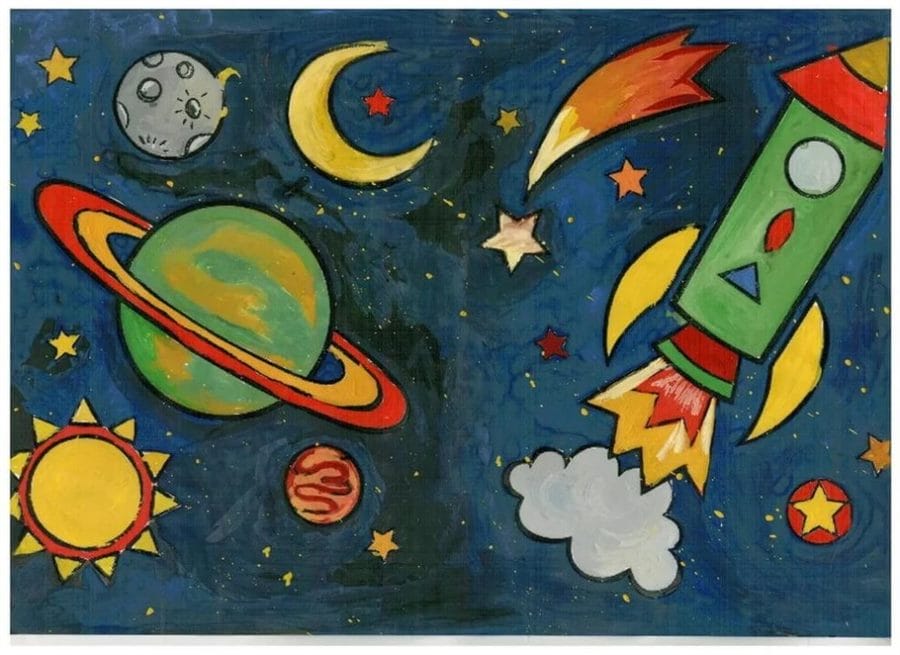 80 картинок про космос для детей #31