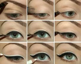 Дневной и вечерний макияж для зеленых глаз и темных волос: пошаговые фото, видео #15