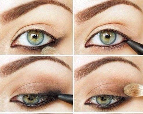 Дневной и вечерний макияж для зеленых глаз и темных волос: пошаговые фото, видео #16