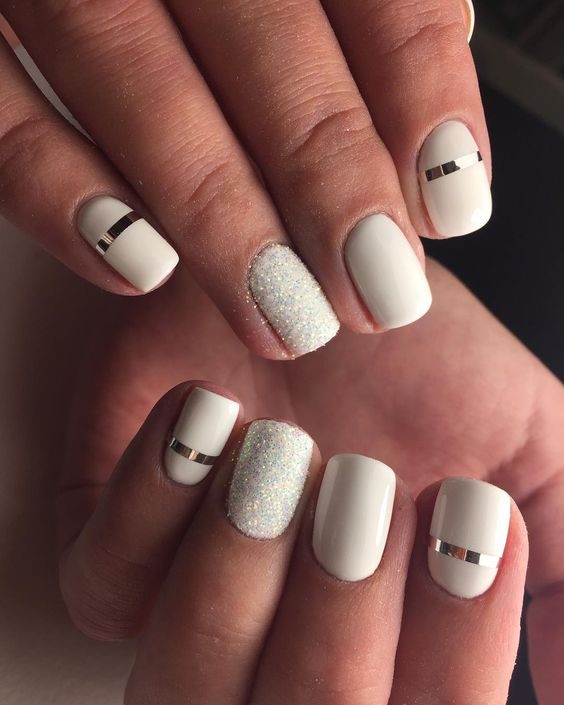 Стильный белый! Выбираем модный дизайн ногтей 2018 #5