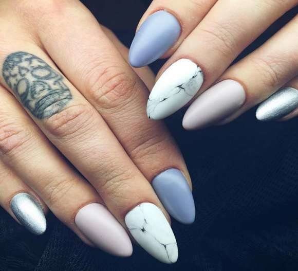 Стильный белый! Выбираем модный дизайн ногтей 2018 #10