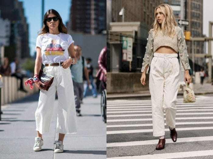 С чем носить белые женские джинсы и фото модных образов #25