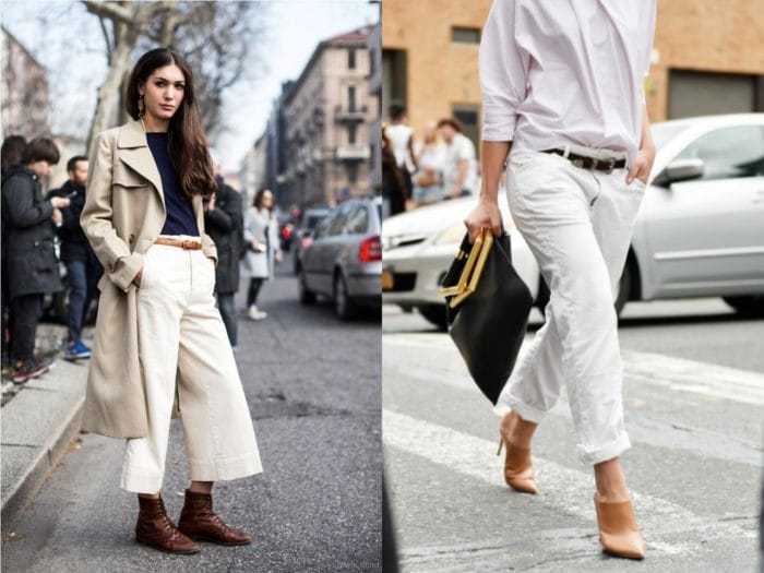 С чем носить белые женские джинсы и фото модных образов #23