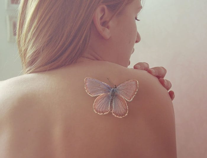 Эскизы тату с бабочкой – 80 лучших фото-идей со значением #33
