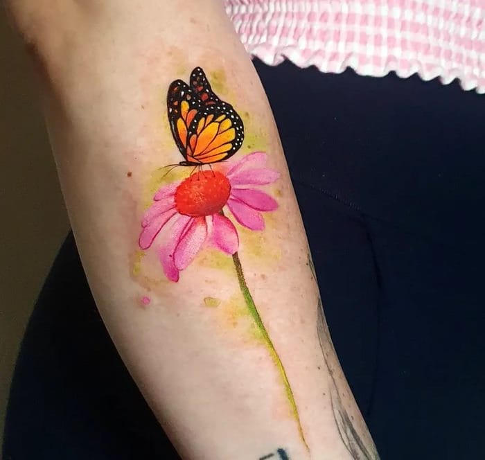 Эскизы тату с бабочкой – 80 лучших фото-идей со значением #11