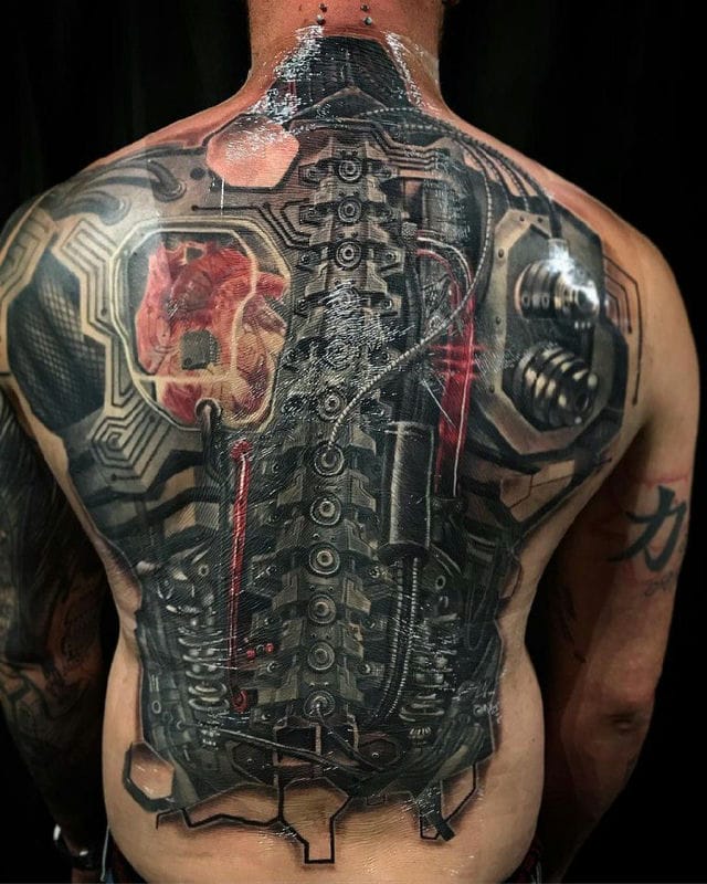 Эскизы татуировок на спине для мужчин с фото #17