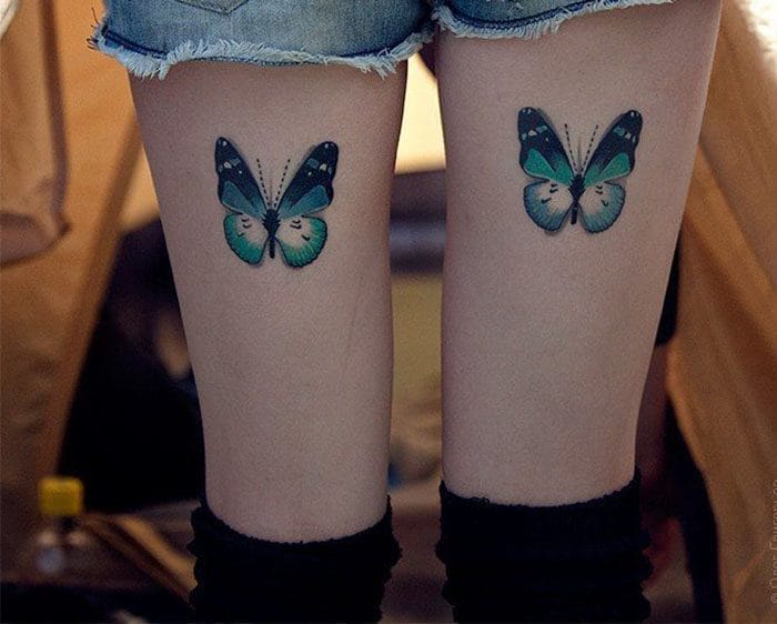 Эскизы тату с бабочкой – 80 лучших фото-идей со значением #27