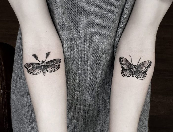 Эскизы тату с бабочкой – 80 лучших фото-идей со значением #58