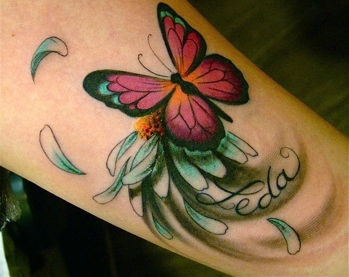 Эскизы тату с бабочкой – 80 лучших фото-идей со значением #10