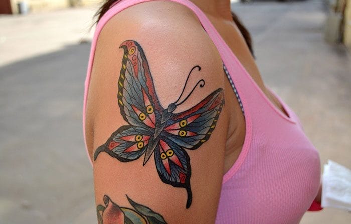 Эскизы тату с бабочкой – 80 лучших фото-идей со значением #6