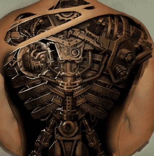 Эскизы татуировок на спине для мужчин с фото #20