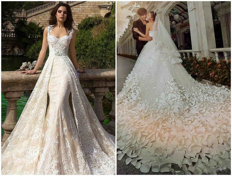 Красивые и модные свадебные платья 2022 года с фото #81