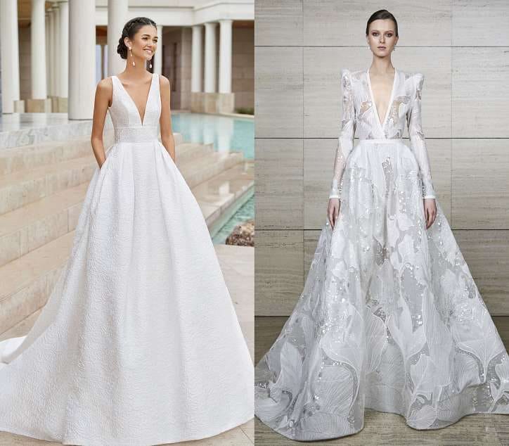 Красивые и модные свадебные платья 2022 года с фото #78