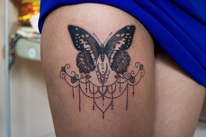 Эскизы тату с бабочкой – 80 лучших фото-идей со значением #77