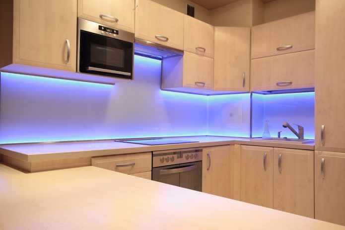 Подсветка рабочей зоны на кухне – 5 этапов монтажа (как делается, варианты подсветки) #13