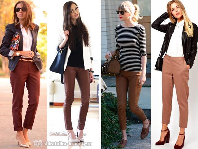 С чем носить коричневые брюки (джинсы) — 110 фото #9