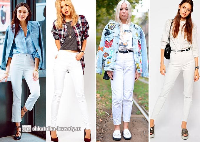 С чем носить белые джинсы, брюки — 190 фото, 2023 #49