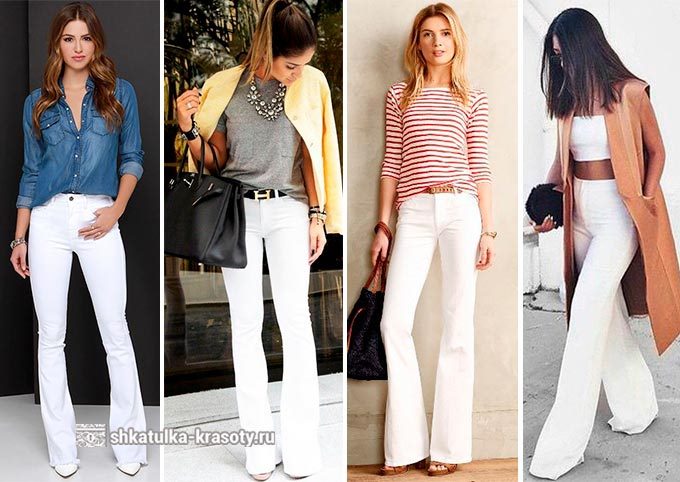 С чем носить белые джинсы, брюки — 190 фото, 2023 #50