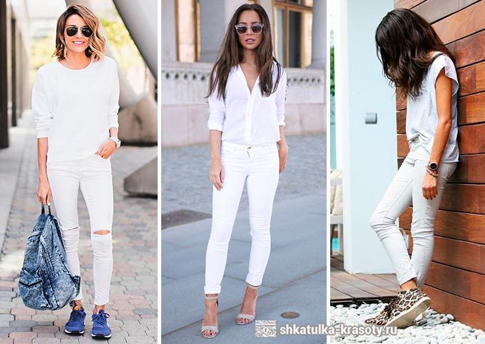 С чем носить белые джинсы, брюки — 190 фото, 2023 #9