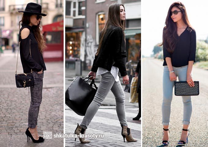 С чем носить серые джинсы (светлые, темные) — фото 2023 #5