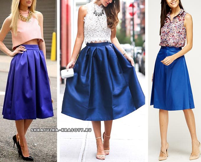 Атласная юбка – с чем носить, фото #12