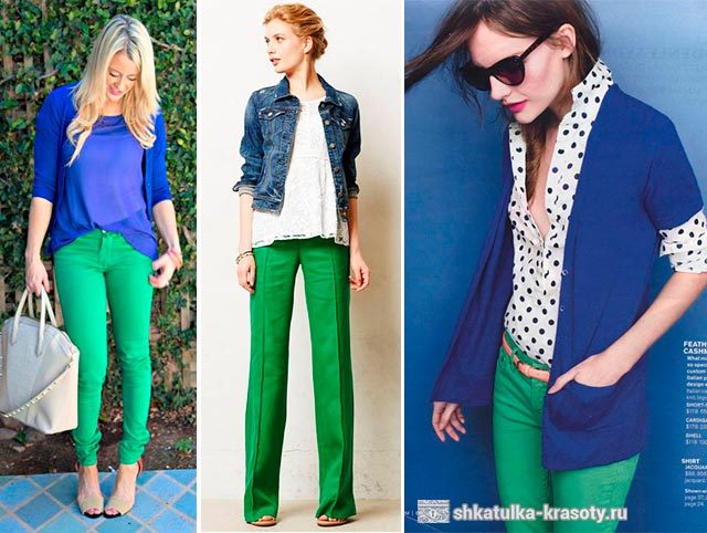 С чем носить зеленые брюки, джинсы — 190 фото #35