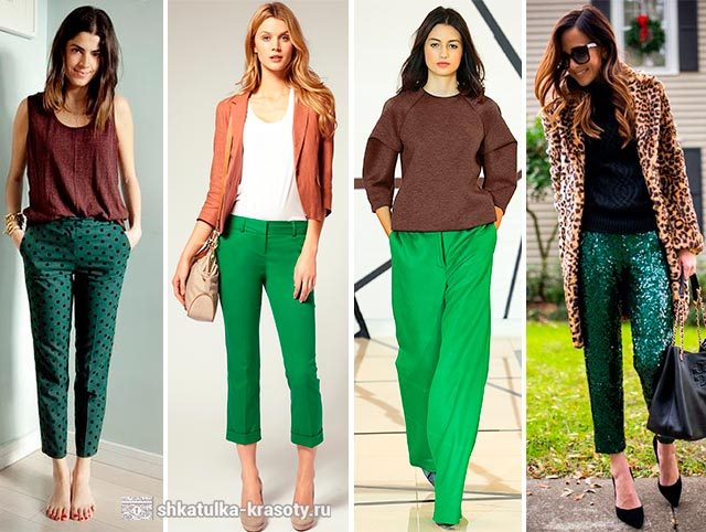 С чем носить зеленые брюки, джинсы — 190 фото #52
