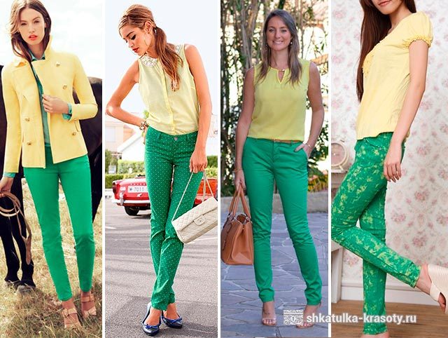 С чем носить зеленые брюки, джинсы — 190 фото #54