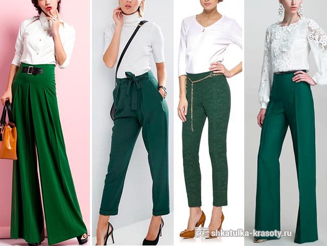 С чем носить зеленые брюки, джинсы — 190 фото #5
