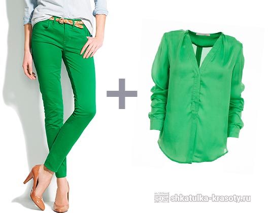 С чем носить зеленые брюки, джинсы — 190 фото #67