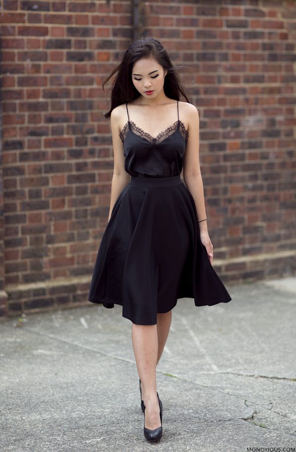 Как носить черное платье #12