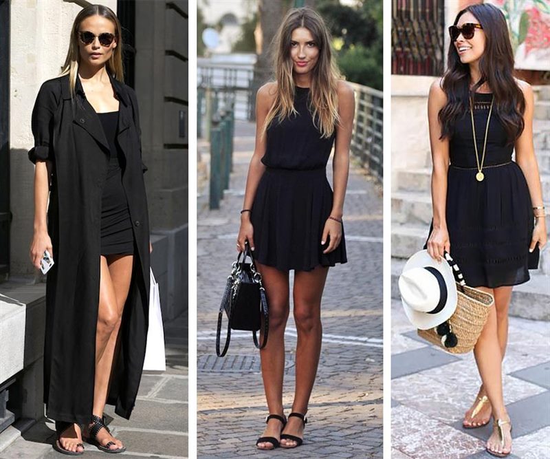 Как носить черное платье #11