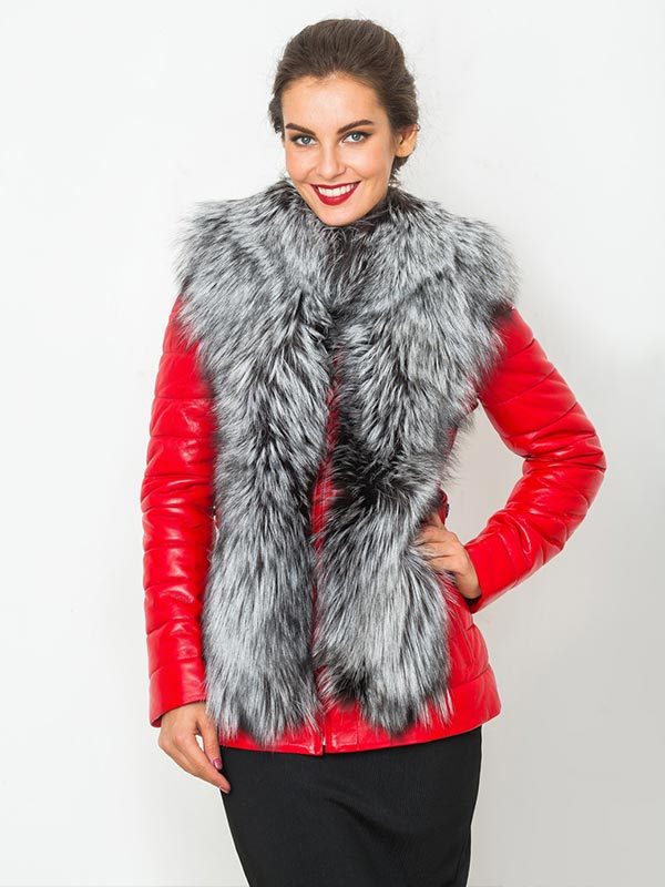Зимняя кожаная куртка (косуха) с мехом — с чем носить 2023-2024 #14