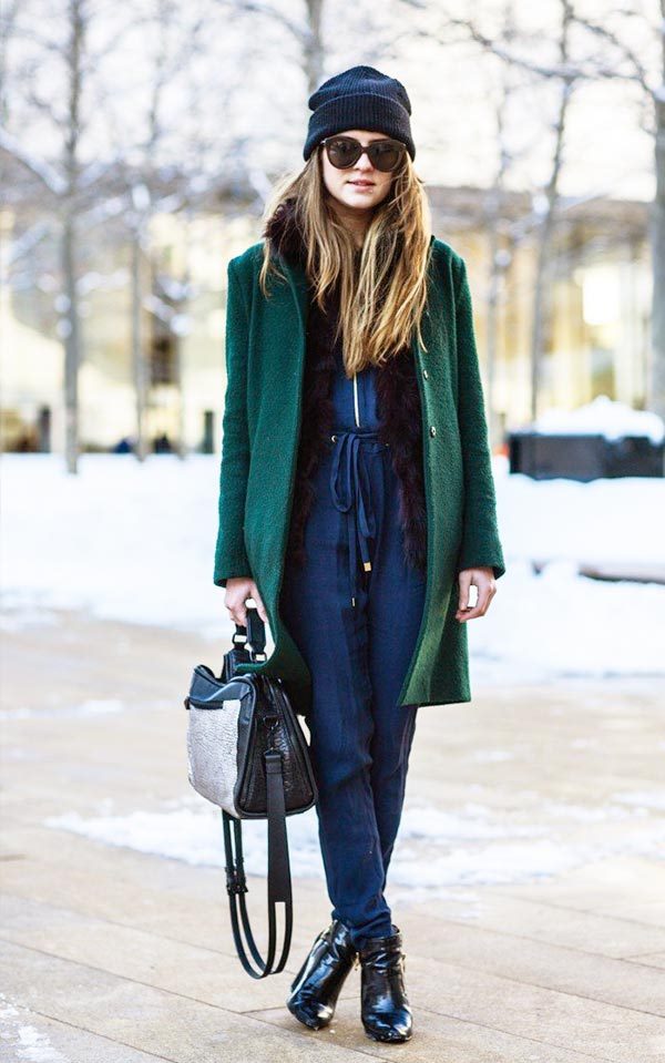 Зеленое пальто темных, ярких оттенков – с чем носить, фото #65