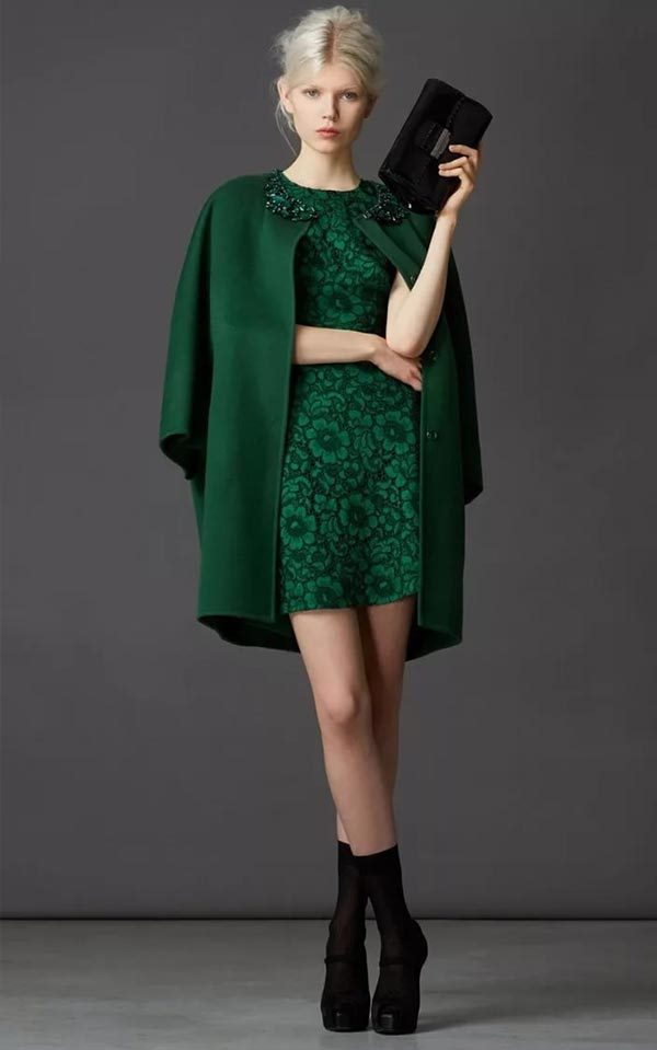 Зеленое пальто темных, ярких оттенков – с чем носить, фото #55